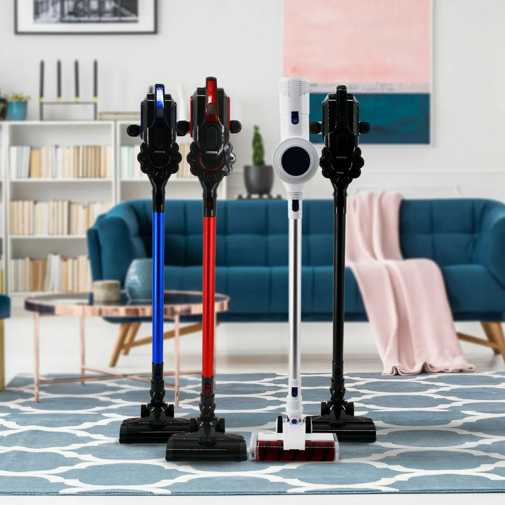 AREBOS Akku Staubsauger, 2-in-1 Hand- Und Bodenstaubsauger, 2 Leistungsstarke Saugmodi, Beutellos, Kabellos Bis Zu 55 Minuten, Mit Wandladestation, Weiß 13 AREBOS Akku Staubsauger, 2-in-1 Hand- Und Bodenstaubsauger, 2 Leistungsstarke Saugmodi, Beutellos, Kabellos Bis Zu 55 Minuten, Mit Wandladestation, Weiß – Bild 11