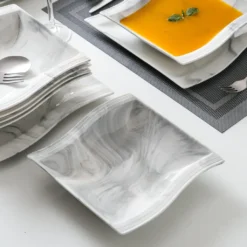 MALACASA, Serie Flora, Marmor Porzellan Tafelservice 12 Teiligen Set Kombiservice Geschirrset Mit Je 6 Speiseteller Und 6 Suppenteller Für 6 Personen 12 MALACASA, Serie Flora, Marmor Porzellan Tafelservice 12 Teiligen Set Kombiservice Geschirrset Mit Je 6 Speiseteller Und 6 Suppenteller Für 6 Personen -Küchenbedarf Laden ce2df6eab19b6316a6dfda41431571c7