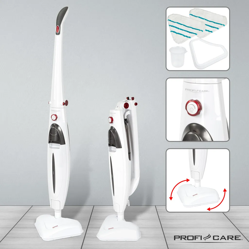 ProfiCare Dampfmop PC-DR 3093 Anthrazit-weiss / 1.500 Watt / Dampfreiniger Für Alle Bodenbeläge / 99 % Gegen Viren 7 ProfiCare Dampfmop PC-DR 3093 Anthrazit-weiss / 1.500 Watt / Dampfreiniger Für Alle Bodenbeläge / 99 % Gegen Viren – Bild 5