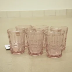 Wassergläser Solange Reliefmuster 6xSet Rosa Transparent 265ml -Küchenbedarf Laden d045bbf15a0ebf8135c94315d532bf92