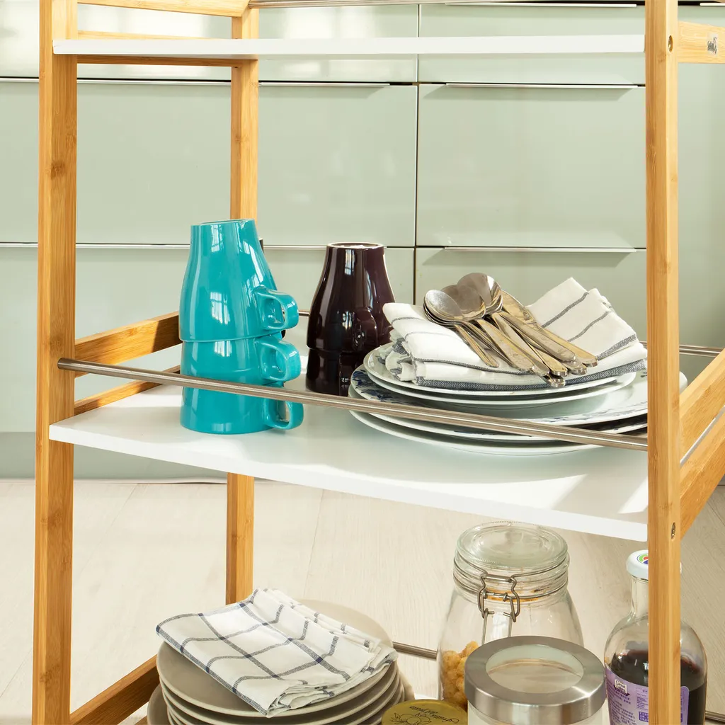 SoBuy Küchenwagen,Servierwagen,Badrollwagen,Küchenregal FKW32-WN 8 SoBuy Küchenwagen,Servierwagen,Badrollwagen,Küchenregal FKW32-WN – Bild 6