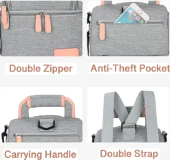 Kühltasche Für Muttermilch, Babyflasche, Wasserdicht, Für Gefrierschrank, Mama, Reiserucksack, Tragbar, Wärmeisoliert, Lunchbox Für Damen, Herren, Kinder, Große Kapazität, Handtasche,Grey -Küchenbedarf Laden d3b537380ffb15a828716aa194fd3bba