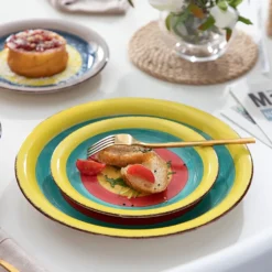 Tafelservice Steingut, Vancasso ARCO 36-teiliges Kombiservice Set, Vintage Geschirrservice Mit Je 12 Speiseteller, Kuchenteller Und Suppenteller, Für 12 Personen, Regenbogen Stil 12 Tafelservice Steingut, Vancasso ARCO 36-teiliges Kombiservice Set, Vintage Geschirrservice Mit Je 12 Speiseteller, Kuchenteller Und Suppenteller, Für 12 Personen, Regenbogen Stil -Küchenbedarf Laden d6d0fa5a60aafc9d7fc51c5d08357647