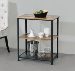 Servierwagen Barwagen Mit Ablage Beistellwagen Allzweckwagen Rollwagen Schwarz/holzfarben [en.casa] -Küchenbedarf Laden d738fc2a5da7b4683bcced66371a9f9b