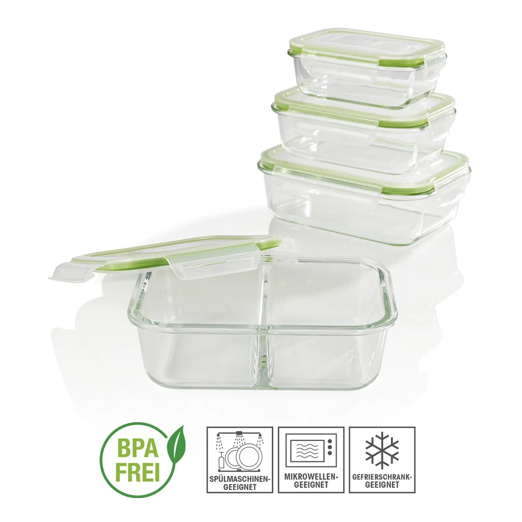 GOURMETmaxx Glas-Frischhaltedosen Klick-it 8-tlg. Limegreen Frischhaltedosen 4er Set Glas Klick-It Gefrierdosen Lunchbox Brotdose Limegreen 3 GOURMETmaxx Glas-Frischhaltedosen Klick-it 8-tlg. Limegreen Frischhaltedosen 4er Set Glas Klick-It Gefrierdosen Lunchbox Brotdose Limegreen