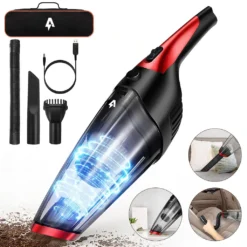 120W Akku Handstaubsauger Von AUDEW In Schwarz/Rot