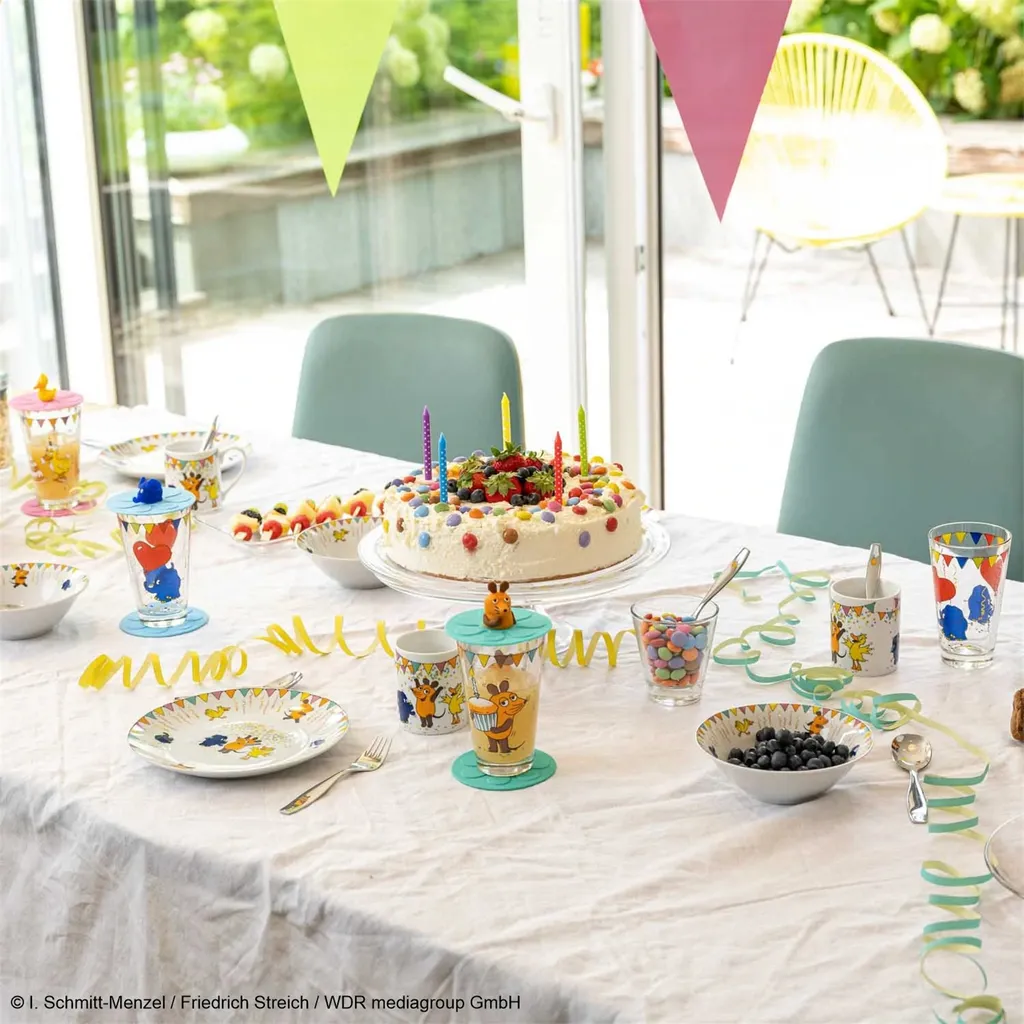 Leonardo Trinkset Bambini Maus Muffin, 3-tlg., Wasserglas, Untersetzer, Deckel, Trinkglas, Glas, 200 Ml, 021705 6 Leonardo Trinkset Bambini Maus Muffin, 3-tlg., Wasserglas, Untersetzer, Deckel, Trinkglas, Glas, 200 Ml, 021705 – Bild 4