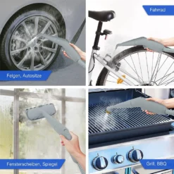 LEBENLANG Dampfreiniger Handgerät Steam Cleaner - 1000W & 300ml Mit 9 Zubehör | Polsterreiniger Gerät | Polster Handdampfreiniger Polstermöbel Fugenreiniger Für Bad Fliesen | Premium Dampf Reiniger… -Küchenbedarf Laden e1a406704251510b7762b3bebf672a8d