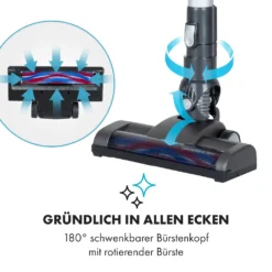 Klarstein Clean Butler 4G Silent Akku-Staubsauger Mit Silent Digital Motor: 160W Mit 80.000 U/min, 0,8 L Behälter, Motorisierte Teppich-Bodendüse, 2 Leistungsstufen, HEPA10-Filter, Anthrazit-silber 16 Klarstein Clean Butler 4G Silent Akku-Staubsauger Mit Silent Digital Motor: 160W Mit 80.000 U/min, 0,8 L Behälter, Motorisierte Teppich-Bodendüse, 2 Leistungsstufen, HEPA10-Filter, Anthrazit-silber -Küchenbedarf Laden e2c1fcd92443034e1c82867aff8545e6