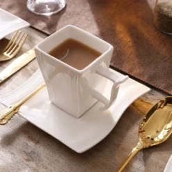 MALACASA, Serie Flora, 18 Tlg . Set Cremeweiß Porzellan Kaffeeservice Geschirrset Mit Je 6 Kuchenteller, 6 Tasse 220ml, 6 Untertasse Für 6 Personen -Küchenbedarf Laden e37658b4ebb8fa13f3e6a7a158839b72