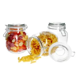 6er Set Vorratsgläser Foody 1L Aufbewahrungsglas Vorratsdosen Bügelverschluss -Küchenbedarf Laden e42d83bae20de43a895847a1209c825f