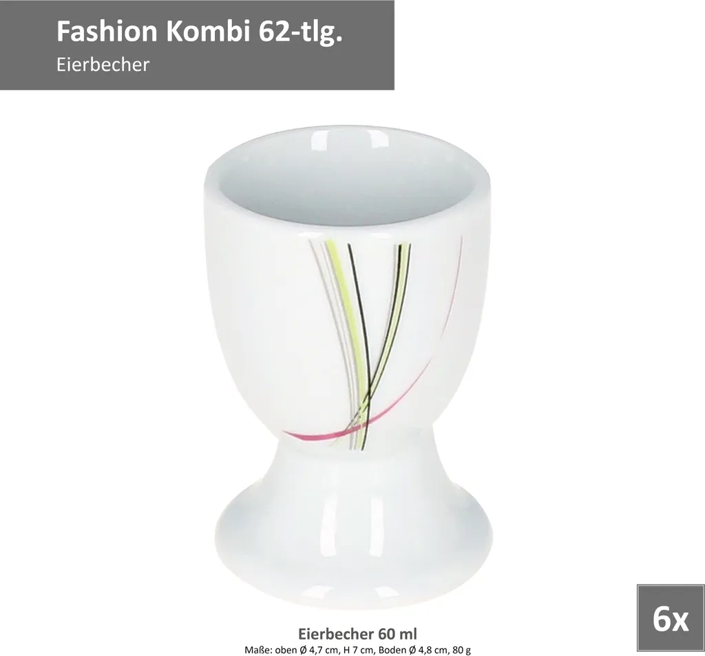 Kombiservice 62 Tlg. Fashion, Eckige Form 9 Kombiservice 62 Tlg. Fashion, Eckige Form – Bild 7