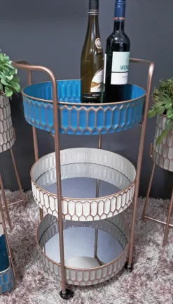 Haku Servierwagen, Gold-creme-türkis-taupe - Maße: 40 Cm X 36 Cm X 77 Cm; 20241 -Küchenbedarf Laden e6466f9d57ab8ecd4641276673a20a2c