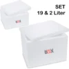 THERM BOX SET 19 & 2 Liter Styroporbox Mit Deckel Thermobox Für Essen & Getränke - Styropor Kühlbox Warmhaltebox -Küchenbedarf Laden e7172814e014a61498fe0c22b302b998
