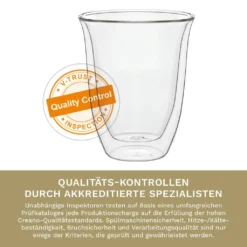 Creano Doppelwandige Gläser 250ml „DG-V“, 4er Set, Thermoglas Doppelwandig Aus Borosilikatglas, Kaffeegläser, Teegläser, Latte Gläser, Doppelwandgläser -Küchenbedarf Laden e85207c31930001cba1fe1124834b375 1