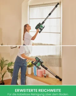 Akku Staubsauger Kabellos, Vactidy V8 Kabelloser Staubsauger Mit Abnehmbarem Akku, 22KPa Saugkraft Für Hartholzböden, Bis Zu 35min Laufzeit, Leichter Staubsauger Für Teppich- Und Tierhaarreinigung -Küchenbedarf Laden e89167a48ea419d7be794a5b246768c3