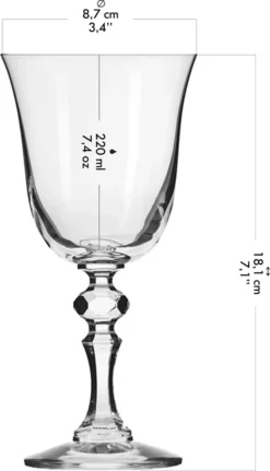 KROSNO Krista Kleine Rotweingläser, 6er-Set, 220 Ml -Küchenbedarf Laden e90419630d1b3c59b191991856391618