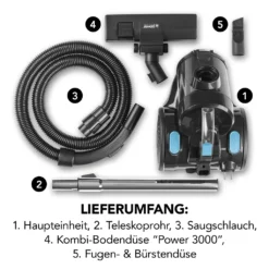 CLEANmaxx Zyklon-Staubsauger - Schwarz -Küchenbedarf Laden e9451143d6794ef42ed3d41fe7e6145b