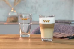 LEONARDO 043467 Solo Latte Macchiato Becher Mit Motiv Herzen, Glas, 410 Ml, Klar -Küchenbedarf Laden e96cb16e6b2162975bead364ff97f207