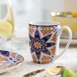 Vancasso Tafelservice Porzellan, JASMIN 16 Teiliges Essgeschirr Kombiservice, Handbemaltes Geschirrset Für 4 Personen, Böhmischer Stil -Küchenbedarf Laden e9f801ad69f3264e323646cf99f1a8ca