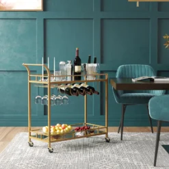 VASAGLE Servierwagen, Rollwagen, Gläserhalter, 2 Verspiegelte Glasablagen, Barwagen, Weinwagen, Für Küche, Esszimmer, Bar, Goldfarben 9 VASAGLE Servierwagen, Rollwagen, Gläserhalter, 2 Verspiegelte Glasablagen, Barwagen, Weinwagen, Für Küche, Esszimmer, Bar, Goldfarben -Küchenbedarf Laden eb62e38962d52f2747efe0a6fce81c9b