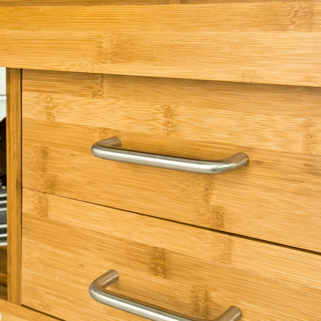 SoBuy Servierwagen,Bambus Küchenwagen,Rollwagen M. Schublade FKW26-N 10 SoBuy Servierwagen,Bambus Küchenwagen,Rollwagen M. Schublade FKW26-N – Bild 8