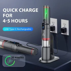 Akku Handstaubsauger, Handsauger Kabellos 13000Pa/100W Tragbar Autostaubsauger Mit Ladestation,für Auto Zuhause Tierhaare,Leichtgewicht Ab 500gr(Schwarz) -Küchenbedarf Laden f01bd0abf60523566b55fdb73b388fd2