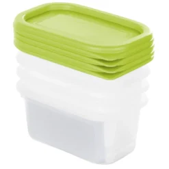 ROTHO Set Gefrierdosen 4 X 0.2 L DOMINO, Farbe:Limettengrün -Küchenbedarf Laden f02a0dc07462d6cca73eff8434ef5416