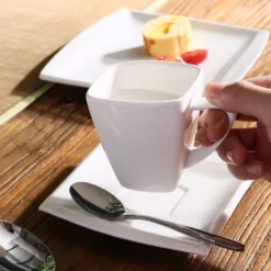 MALACASA, Serie Blance, 60 Tlg. Cremeweiß Porzellan Geschirrset Kombiservice Tafelservice Mit Je 12 Kaffeetassen, 12 Untertassen, 12 Dessertteller, 12 Suppenteller Und 12 Flachteller -Küchenbedarf Laden f120047103ade0d80917c3cdea067acd