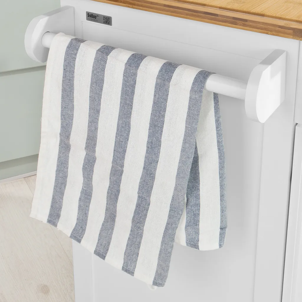 SoBuy Küchenwagen Aus MDF Mit Bambus Top, Küchenschrank, Servierwagen FKW13-WN 10 SoBuy Küchenwagen Aus MDF Mit Bambus Top, Küchenschrank, Servierwagen FKW13-WN – Bild 8