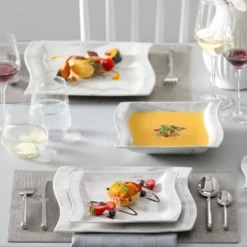 MALACASA, Serie Flora, 30 Tlg. Marmor Porzellan Geschirrset Kombiservice Tafelservice Mit Je 6 Kaffeetassen, 6 Untertassen, 6 Dessertteller, 6 Suppenteller Und 6 Flachteller -Küchenbedarf Laden f205c3715accf332e9b44a4339ab0652