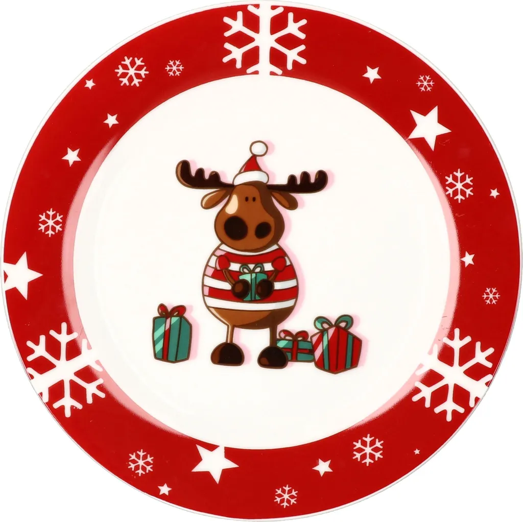 Kaffeeservice Elch 18tlg. Für 6 Personen Weiß Mit Weihnachtsdekor Lustiger Elch 4 Kaffeeservice Elch 18tlg. Für 6 Personen Weiß Mit Weihnachtsdekor Lustiger Elch – Bild 2