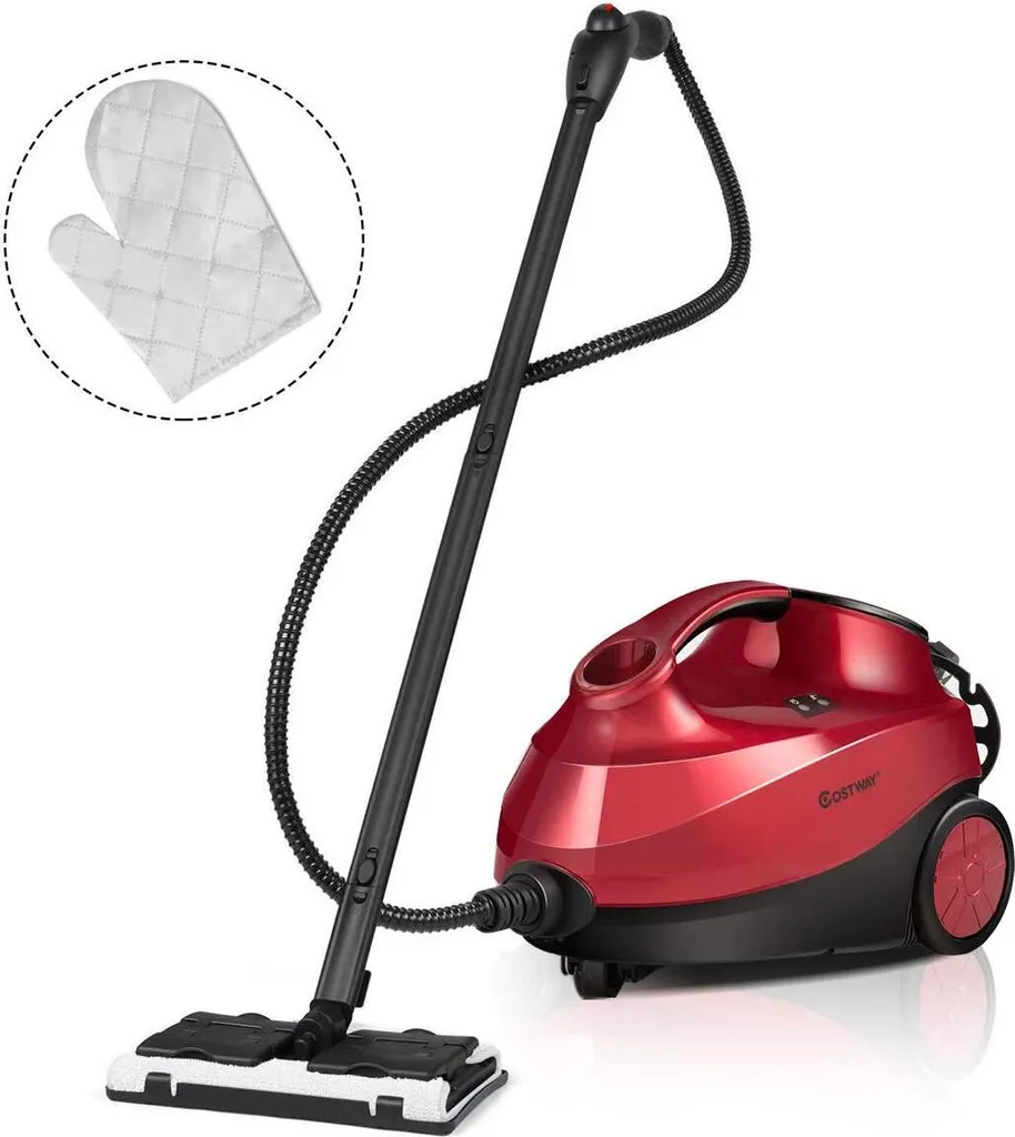 COSTWAY Dampfreiniger Mit 19 Zubehoerteilen, Bodendampfreiniger Fuer Teppiche, Fussboeden, Fenster Und Autos / 2000W / 4 Bar / 1,5L Tank/bis 108℃ / LED/Dampfzeit Bis 45 Min. 3 COSTWAY Dampfreiniger Mit 19 Zubehoerteilen, Bodendampfreiniger Fuer Teppiche, Fussboeden, Fenster Und Autos / 2000W / 4 Bar / 1,5L Tank/bis 108℃ / LED/Dampfzeit Bis 45 Min.