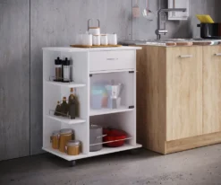 VCM Holz Küchenwagen Servierwagen Rollwagen Ablage Rollbar Rollen Schublade Pocis Weiß -Küchenbedarf Laden f5a8c7364330a5b20441411204e1cb27