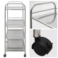 Edelstahl Küchenwagen 4 Etagen 60x35x100cm Servierwagen Rollregal Bad-Rollwagen 14 Edelstahl Küchenwagen 4 Etagen 60x35x100cm Servierwagen Rollregal Bad-Rollwagen -Küchenbedarf Laden f667e7cfb502780c58bbe75ec7a2b414