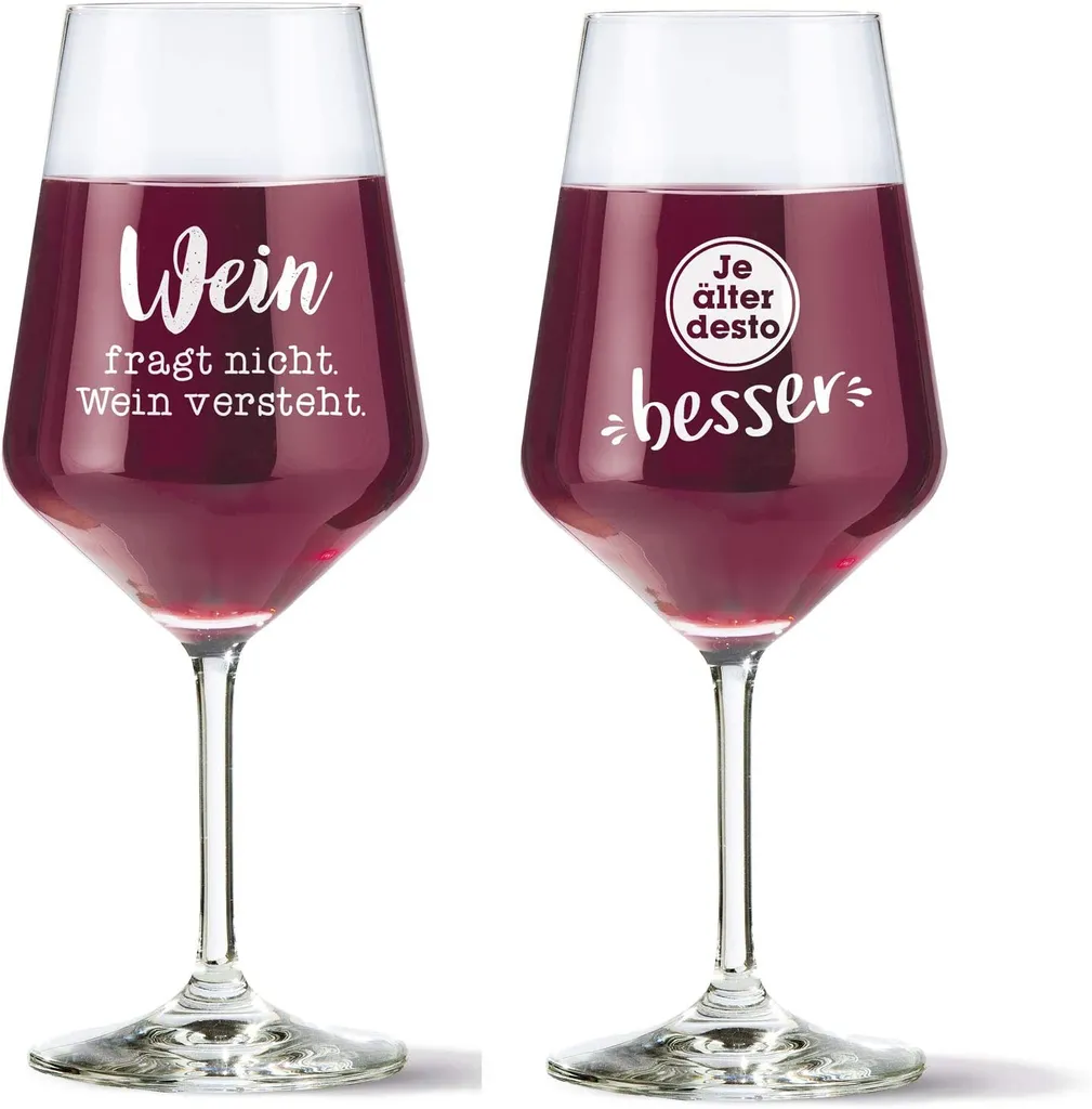Gilde Weinglas 2er Set Spruch 3 Gilde Weinglas 2er Set Spruch
