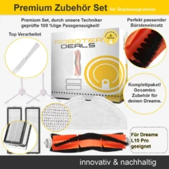 Zubehör Set (Ersatzteile) Für Dreame L10 Pro (1x Hauptbürste, 2x Filter, 2x Pad, 2x Seitenbürste) -Küchenbedarf Laden f77b01f6eb96c063f8f5e7ea6a131707