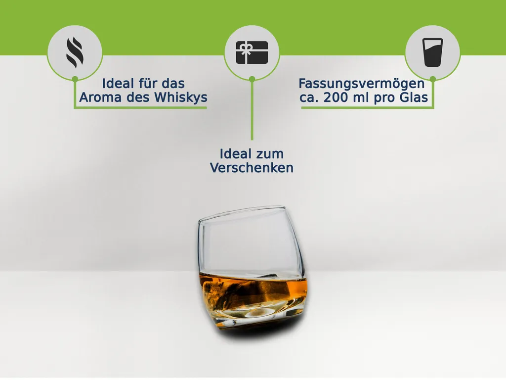 6 X Bar Rocking Whisky Glas Whiskey Trinkglas Gläser - Runder Boden 200 Ml 8 6 X Bar Rocking Whisky Glas Whiskey Trinkglas Gläser - Runder Boden 200 Ml – Bild 6