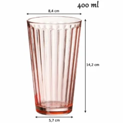 Ritzenhoff & Breker Longdrinkglas Lawe, Becher, Trinkglas, Glas, Rosa, 400 Ml, 164459 -Küchenbedarf Laden fb10984cc80f261d3f274200d37095a0