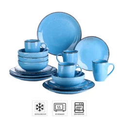 Vancasso Serie Navia Oceano, 16 Teilig Essservice Set Aus Steingut, Tafeiservice Für 4 Personen, Wasserblau, Vintage Aussehen, Natur Design 14 Vancasso Serie Navia Oceano, 16 Teilig Essservice Set Aus Steingut, Tafeiservice Für 4 Personen, Wasserblau, Vintage Aussehen, Natur Design -Küchenbedarf Laden fd8c209c80f15112f0949c256343b517
