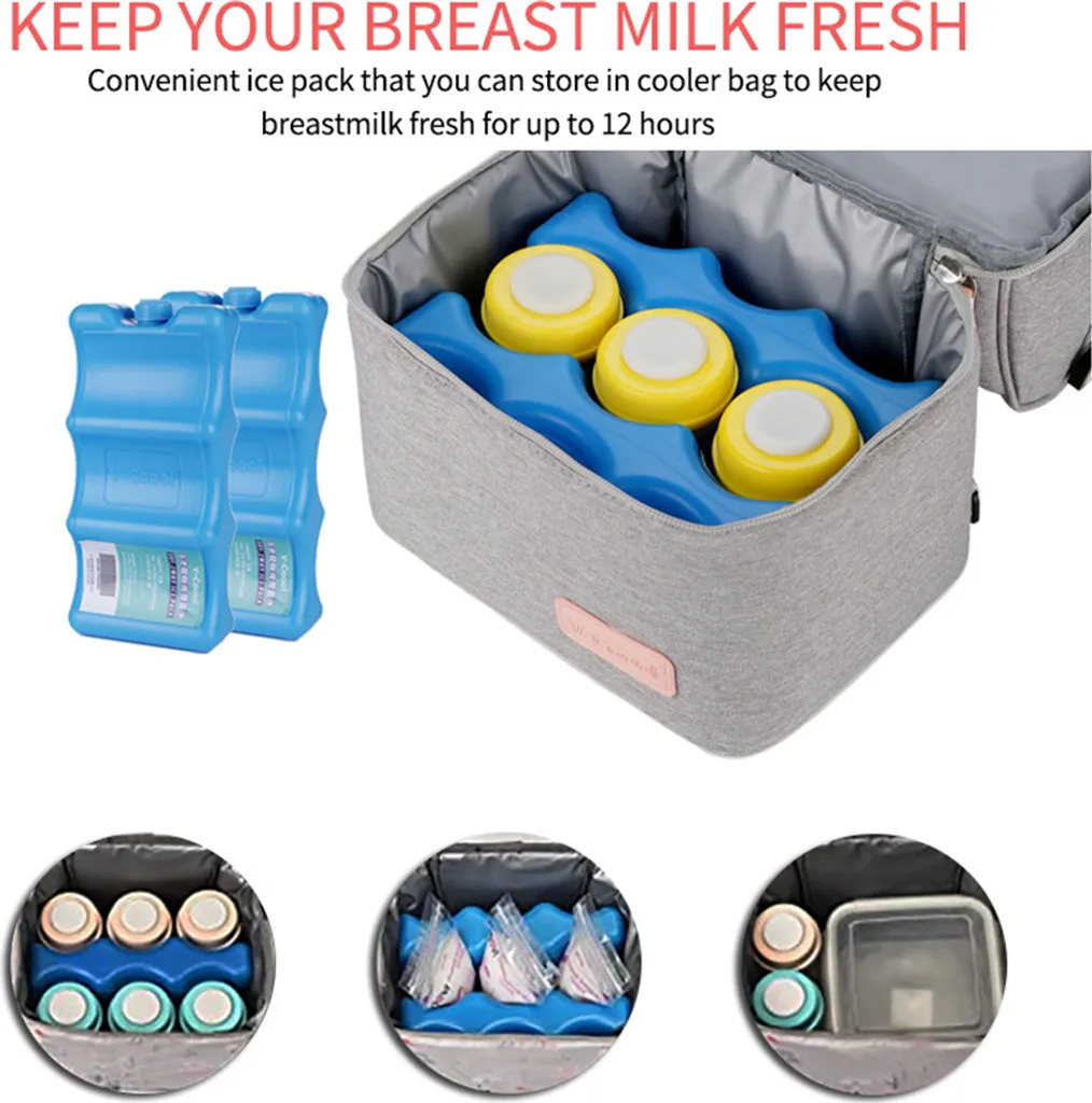 Muttermilch-Kühltasche Mit Kühlakkus, Doppellagig, Passend Für 3 Flaschen, Bis Zu 255 Ml, Für Stillen, Muttermilch, Pumpbeutel, Rucksack ,Denim Blue 9 Muttermilch-Kühltasche Mit Kühlakkus, Doppellagig, Passend Für 3 Flaschen, Bis Zu 255 Ml, Für Stillen, Muttermilch, Pumpbeutel, Rucksack ,Denim Blue – Bild 7