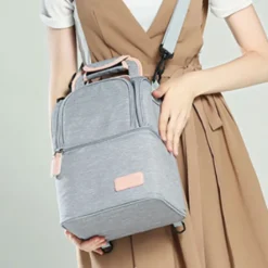 Kühltasche Für Muttermilch, Babyflasche, Wasserdicht, Für Gefrierschrank, Mama, Reiserucksack, Tragbar, Wärmeisoliert, Lunchbox Für Damen, Herren, Kinder, Große Kapazität, Handtasche,Grey -Küchenbedarf Laden ff023b9d85d6c9fcd57ef4583fd7df07