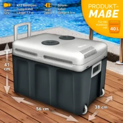 Tillvex Kühlbox Elektrisch 40L Grau Mit Rollen | Mini-Kühlschrank 230 V Und 12 V Für KFZ Auto Camping | Kühlt & Wärmt | ECO-Modus 11 Tillvex Kühlbox Elektrisch 40L Grau Mit Rollen | Mini-Kühlschrank 230 V Und 12 V Für KFZ Auto Camping | Kühlt & Wärmt | ECO-Modus -Küchenbedarf Laden ff2d0e9c7040a84bc432b8a06c91fccd